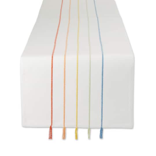 DII® 72" Striped Tassel Table Runner